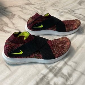 Velcro Nike Free Run Motion Flyknit Running Shoes